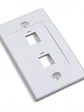 TAPA (FACEPLATE) 2 PERFORACION COLOR BLANCO - Miniatura 4