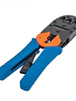 Pinza para crimpear plug modular RJ45, RJ12 y RJ11, Corta y quita el forro de cable redondo y plano. - Miniatura 1