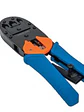 Pinza para crimpear plug modular RJ45, RJ12 y RJ11, Corta y quita el forro de cable redondo y plano. - Miniatura 3