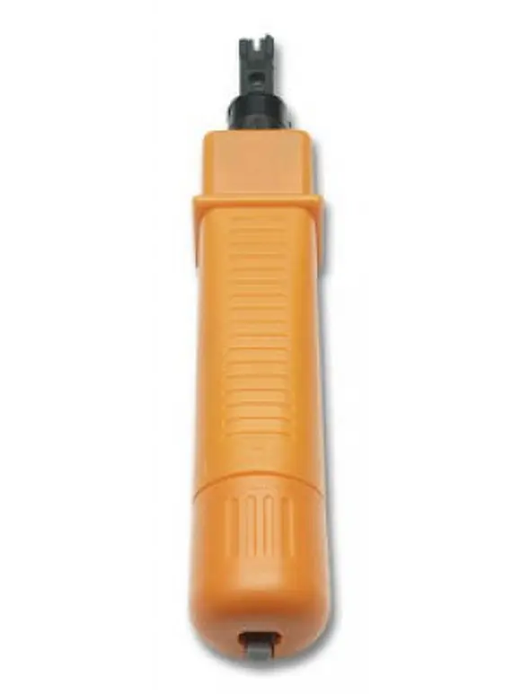 Pinza para ponchar terminal Jack, con control de presion y almacenamiento para punta de respaldo. 1