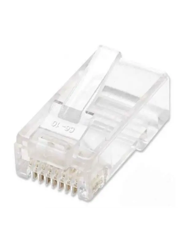 PLUG RJ45 CAT6 MULTIFILAR UTP BOTE 100 PZAS ORO 15-MICRAS 1