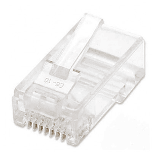 PLUG RJ45 CAT6 MULTIFILAR UTP BOTE 100 PZAS ORO 15-MICRAS