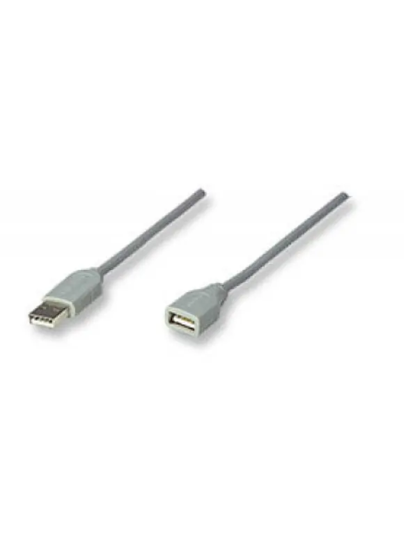 Cable de Extensión USB, A Macho/ A Hembra, 1.8 m, Gris 1