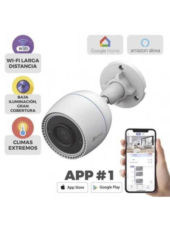 Cámara Bala IP 2 Megapíxel (C3TN 2MP) / Wi-Fi / Micrófono integrado / Detección de movimiento / Ranura Para Memoria 256 GB / Uso en Exterior 1