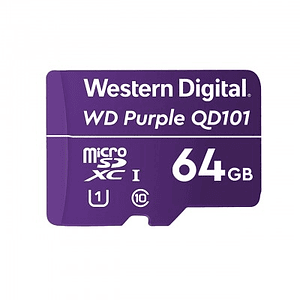 Memoria Micro SD WD Purple, 64GB, Clase 10, Clase de velocidad UHS 1 (U1)