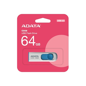 Memoria USB ADATA , Azul con blanco, 64GB