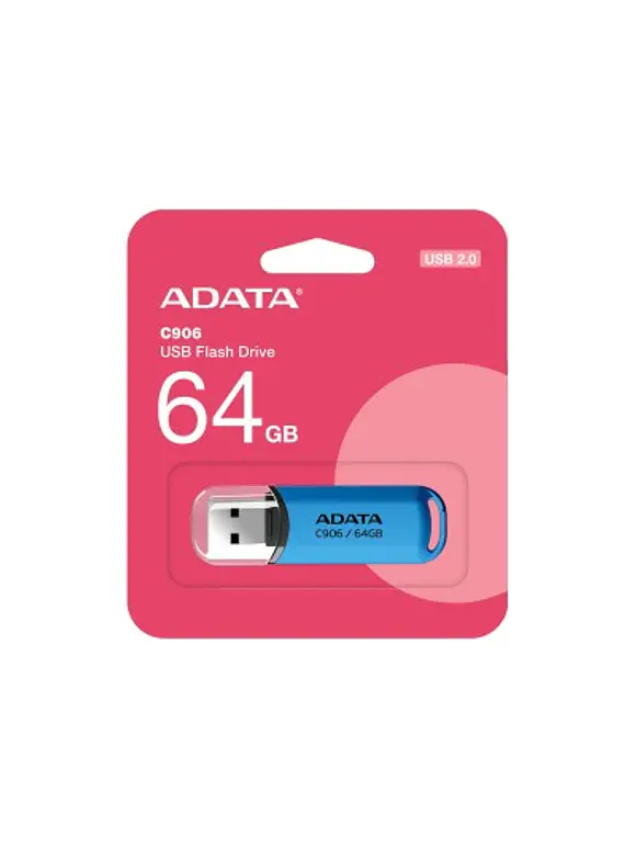 Memoria USB ADATA C906, Azul, 64GB, USB tipo A 1