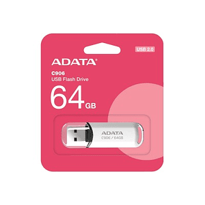 Memoria USB ADATA C906 , Blanco, 64GB