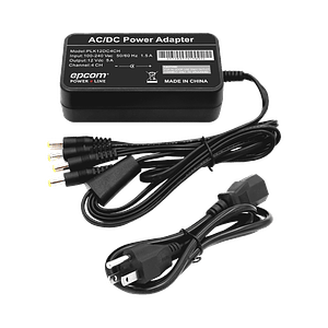 Fuente de Alimentación de 4 Salidas tipo Jack Macho de 12 Vcc / 5 Amper