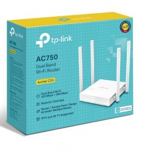 ROUTER WIFI TP-LINK DOBLE BANDA ARCHER C24 AC750 DE GRAN ALCANCE