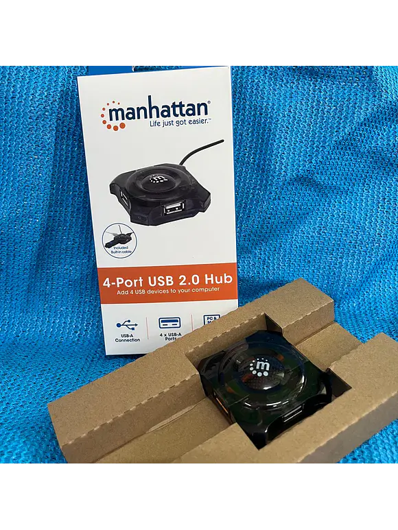 Hub USB 4 puertos, Compatible con todos los puertos y dispositivos USB 1