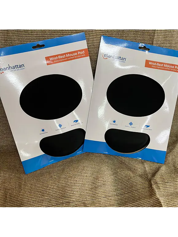 MousePad con manhattan con Descansa Muñeca, el material de gel promueve la posición adecuada de la mano y la muñeca, Color negro 3