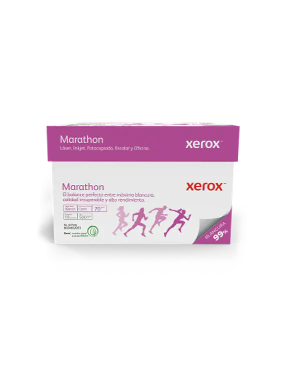 CAJA XEROX PAPEL MARATHON CARTA 99% BLANCURA 1