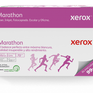 CAJA XEROX PAPEL MARATHON CARTA 99% BLANCURA