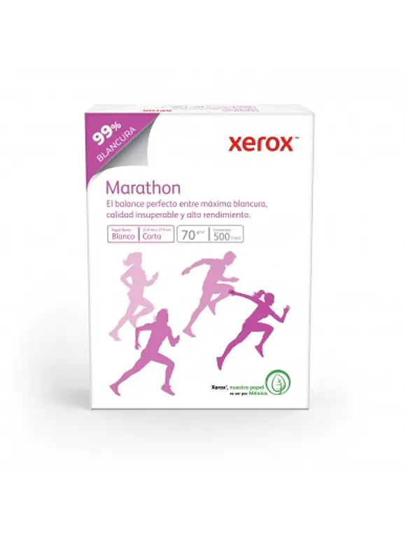 CAJA XEROX PAPEL MARATHON CARTA 99% BLANCURA 2