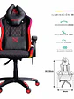 SILLA GAMER RGB INCLINACION RESPALDO 145 CLASE 4 140-150KG NSG-RGB1 FOAM 350MM 63CM*64CM*121-131CM COJIN LUMBAR Y CABEZA NEGRO/ROJO - Miniatura 1