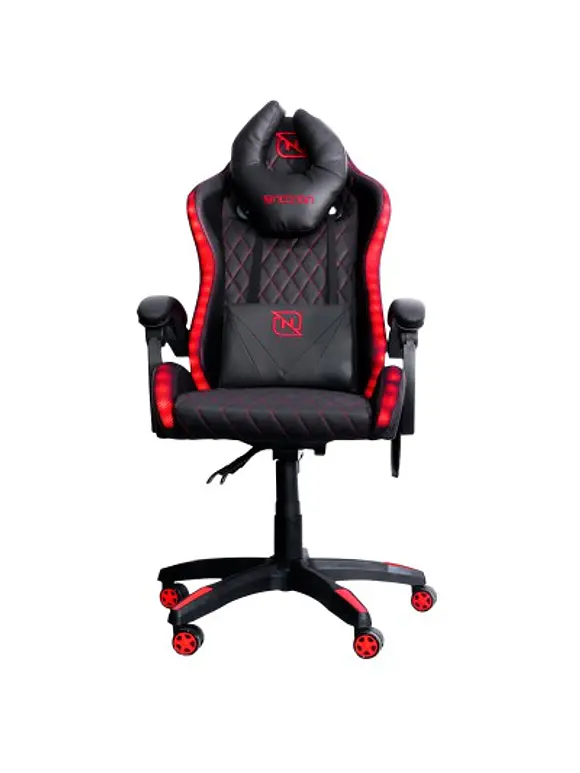 SILLA GAMER RGB INCLINACION RESPALDO 145 CLASE 4 140-150KG NSG-RGB1 FOAM 350MM 63CM*64CM*121-131CM COJIN LUMBAR Y CABEZA NEGRO/ROJO 4