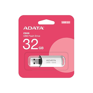 Memoria USB ADATA AC906-32G-RWH, Color blanco, 32GB, USB