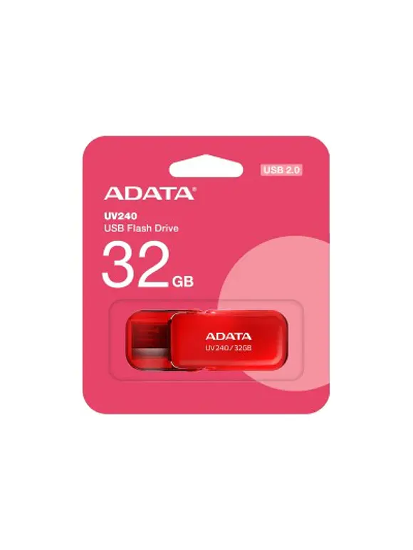 Memoria USB 2.0 de 32GB ADATA UV240, Rojo, 32GB, USB 2.0 2