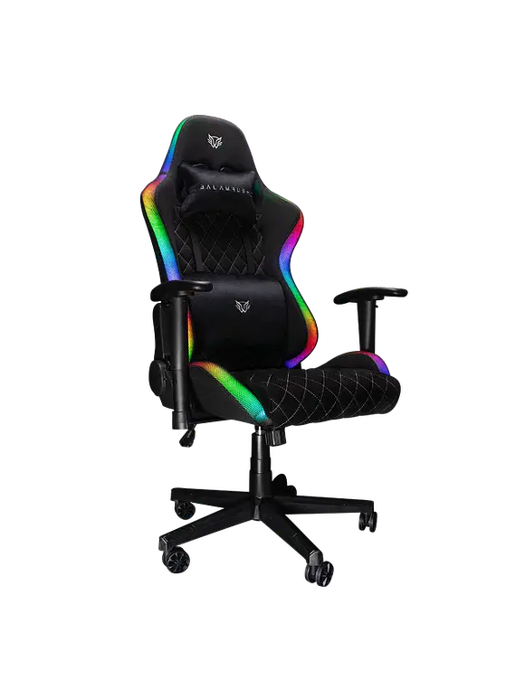SILLA GAMER BALAM RUSH LIGHTNING RUSH / RGB / HASTA 120 KG / PISTON CLASE 4 / INCLINACION 90° - 100° / CONTROL REMOTO / NEGRO 1