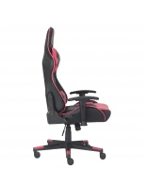 SILLA GAMER OCELOT / VINIPIEL / BASE NYLON AJUSTABLE / DESCANSABRAZOS 2D / PISTON CLASE 4 / RECLINABLE 90-155 GRADOS / HASTA 150KG / COJINES LUMBAR Y CERVICAL / COLOR NEGRO CON MAGENTA 4