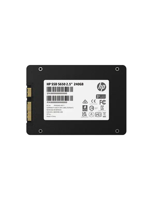Unidad de Estado Solido (SSD) HP S650 , 240 GB, SATA 3, 2.5 pulgadas 3