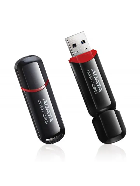Memoria USB ADATA AUV150-128G-RBK, Negro, 128 GB, USB 3.2, retro compatible a 3.1, 3.0 y 2.0. 1