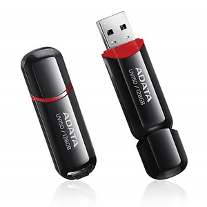 Memoria USB ADATA AUV150-128G-RBK, Negro, 128 GB, USB 3.2, retro compatible a 3.1, 3.0 y 2.0.