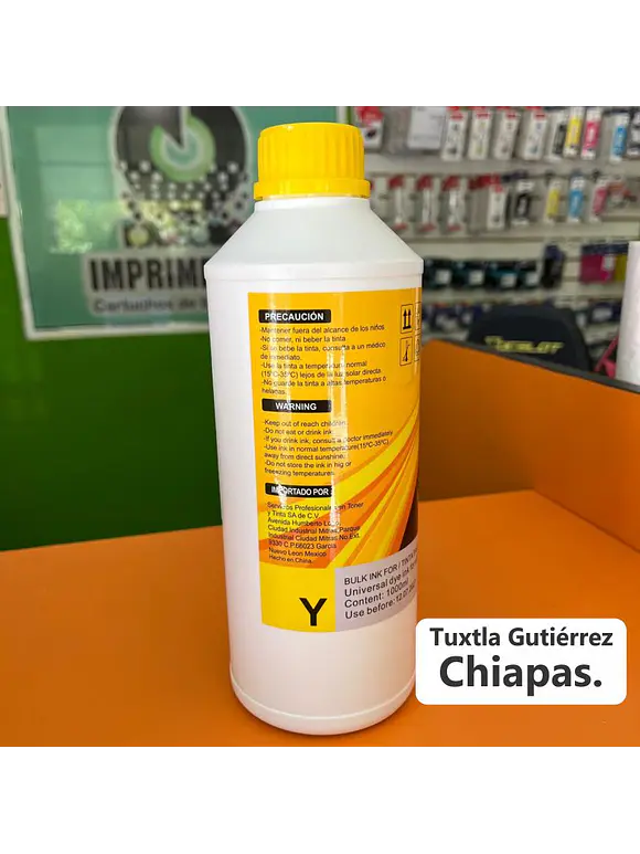 LITRO DE TINTA UNIVERSAL AMARILLO 1