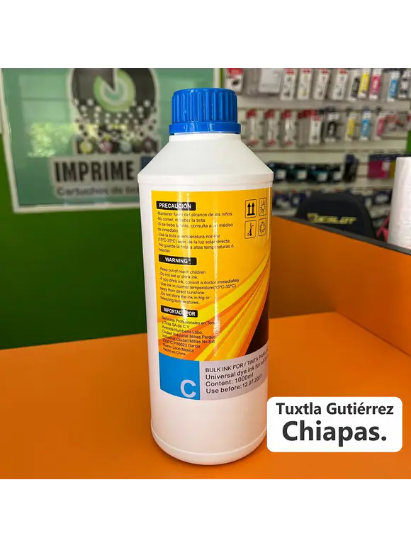 LITRO DE TINTA UNIVERSAL CYAN 1
