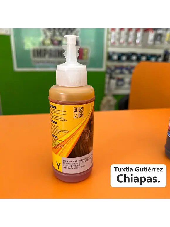 100 ML. DE TINTA UNIVERSAL AMARILLO 1
