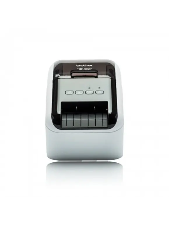 Impresora de etiquetas Brother QL800, térmica directa, USB, imprime etiquetas de papel de hasta 2.4 pulgadas de ancho y hasta 93 etiquetas/minuto 1