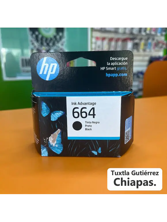 CARTUCHO DE TINTA HP 664 NEGRA ORIGINAL 1