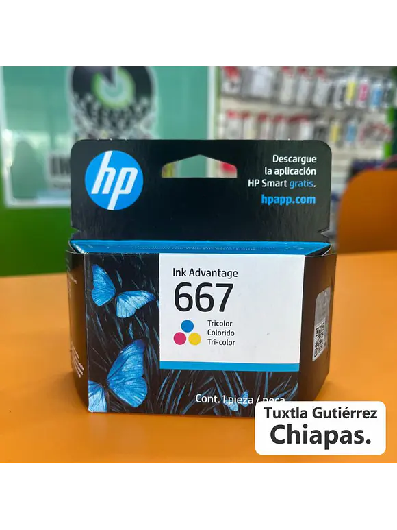 CARTUCHO HP 667 TRICOLOR ORIGINAL 1