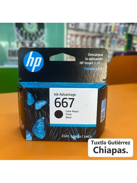CARTUCHO DE TINTA HP 667 NEGRO ORIGINAL 1