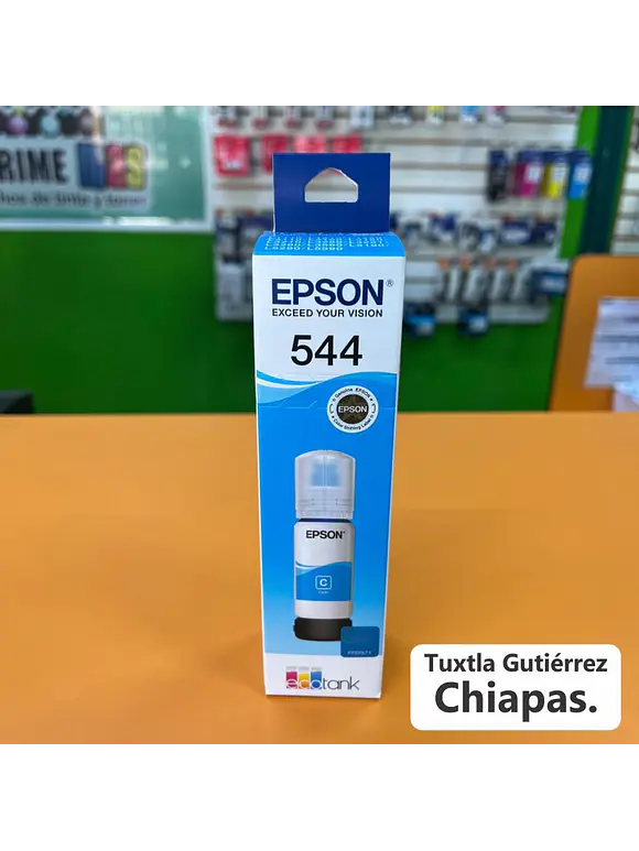 Botella de Tinta Epson T544 Cyan  1