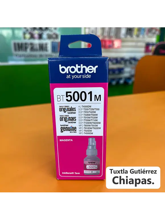 Botella de Tinta Brother BT5001M, Magenta original 1