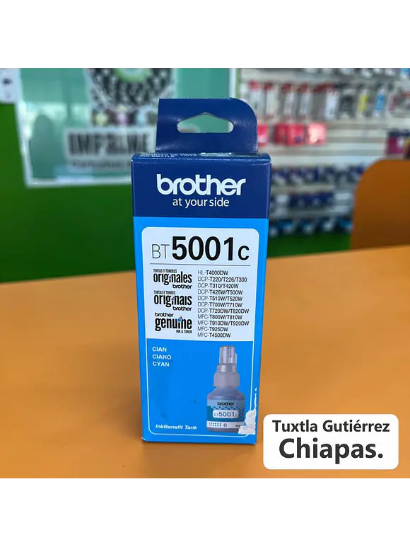 Botella de Tinta Brother BT5001C, Cyan original 1