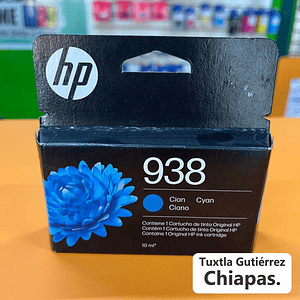 CARTUCHO DE TINTA HP 938 CIAN, ORIGINAL