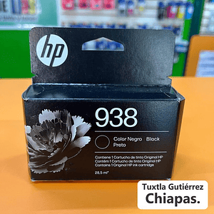 CARTUCHO DE TINTA HP 938 NEGRO, ORIGINAL