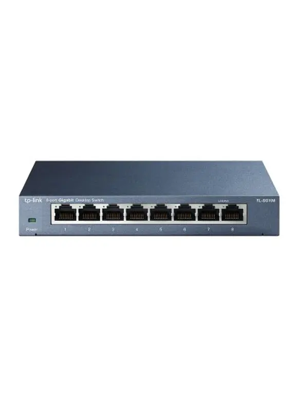 Switch TP-LINK TL-SG108, Negro, 8, 10/100/1000 Base-T(X) 3