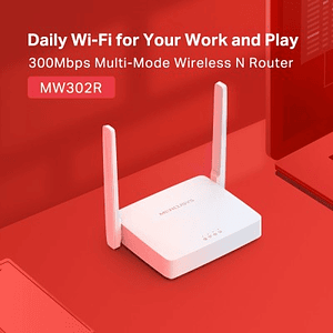 ROUTER INALÁMBRICO N MULTIMODO A 300MBPS MERCUSYS MW302R CON COBERTURA AMPLIA Y WIFI MÁS RÁPIDO EN CADA DISPOSITIVO