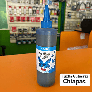 250 ML DE TINTA GENERICA DYE ALPHA INK PARA EPSON CYAN