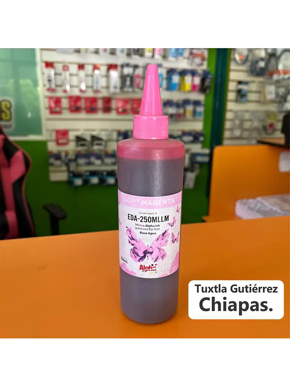 250 ML DE TINTA GENERICA DYE ALPHA INK PARA EPSON MAGENTA LIGHT 1