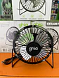MINI VENTILADOR DE ESCRITORIO GHIA METALICO COLOR NEGRO ALIMENTACION USB - Miniatura 1