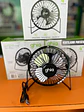 MINI VENTILADOR DE ESCRITORIO GHIA METALICO COLOR NEGRO ALIMENTACION USB - Miniatura 3