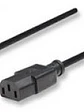 Cable de alimentación estándar para, Macho/Hembra 1.8 m. Negro. - Miniatura 4