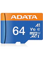 Micro SD ADATA AUSDX64GUICL10A1-RA1, 64 GB, 100 MB/s, 25 MB/s, Negro, Clase 10 - Miniatura 4
