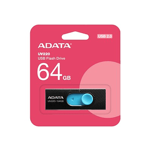 Memoria USB ADATA AUV220-64G-RBKBL, Azul / Negro, 64 GB, USB 2.0
