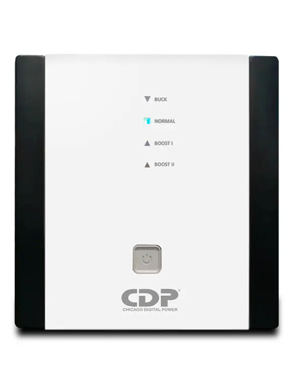 Regulador de Voltaje CDP R-AVR5008 5000VA/2500W AVR, 8 Salidas, 525 julios, Sistema de retardo de encendido, Proteccion Coaxial, 120 Vac 1